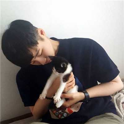 男生抱猫抱狗帅气暖心头像2018精选 爱你所以离开你眼泪是回忆